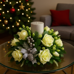 Christmas round centerpiece