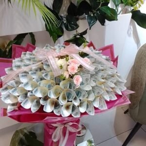 50 000frs and flowers bouquet
