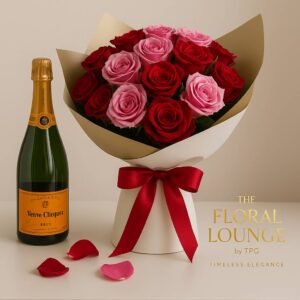 Bouquets de roses et veuve c