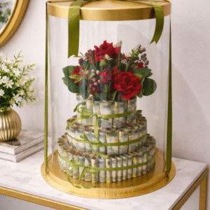 50 000frs money cake